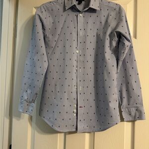 Men's Blue Patterned Shirt